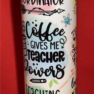 Colorful Teacher Coffee Tumbler